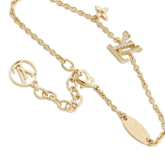 LOUIS VUITTON Bracelet・LV Iconic Metal/Rhinestone Gold - Picture 4 of 10